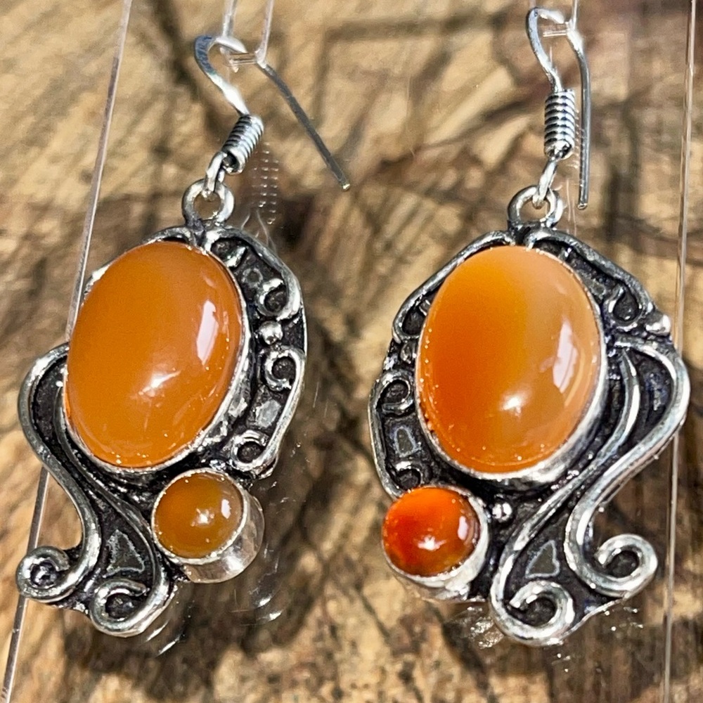 Carnelian Earrings 2”